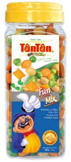detail Fun Mix Tân Tân – Smes Snacku a Fazolí, 200g