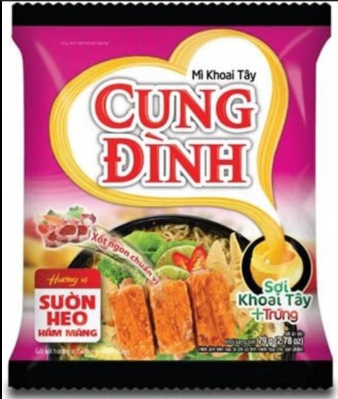 detail CUNG DINH Instantní Nudle S Příchutí Žeber A Bambusových Výhonků 79g