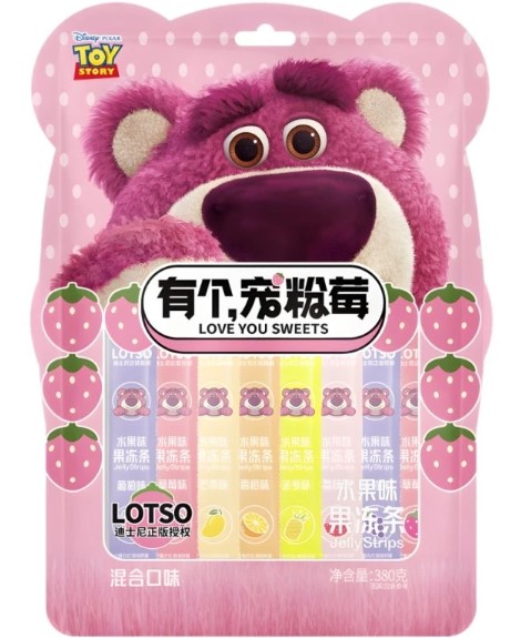 detail DISNEY Lotso Mixed Fruit Strip Jelly 320g