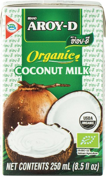 detail AROY-D Kokosové Mléko Bio Organic 17-19%, 250ml