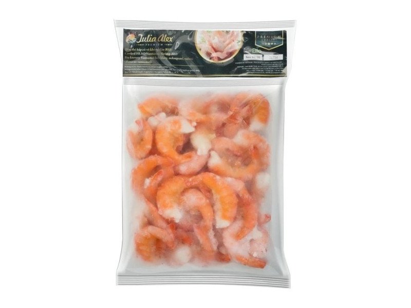 detail JULIA ALEX Bio Vannamei Krevety 16/20 Loupané Předvarené 1kg