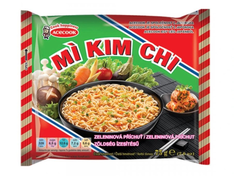 detail MI KIM CHI Instantní Nudle S Příchutí Zeleninové 75g