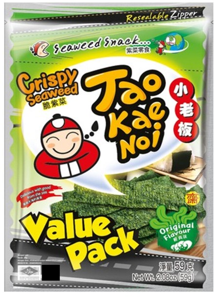 detail TAOKAENOI Sušené Mořské Řasy Snack Original 59g