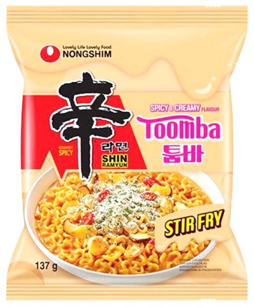 detail NONGSHIM Shin Toomba Instantní Ramen Nudle 137g