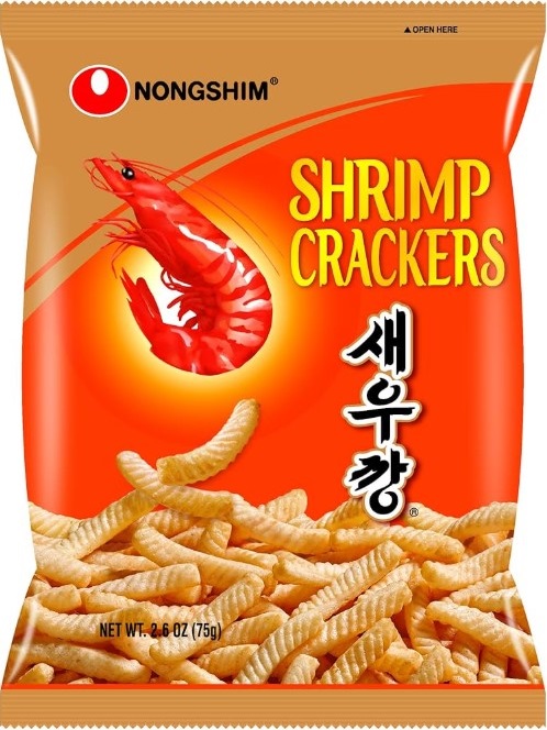 detail NONGSHIM Korejské Krevetové Chipsy (nepálivé) 75g