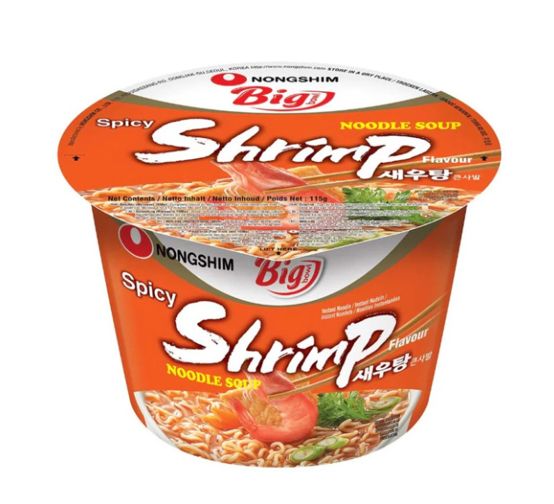 detail NONGSHIM SHRIMP Instantní Nudle S Krevetovou Příchutí BIG BOWL 115g
