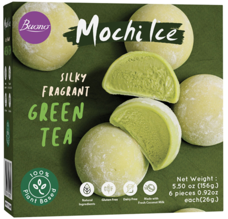 detail BUONO Mochi Zmrzlina S Příchutí Matcha 156g