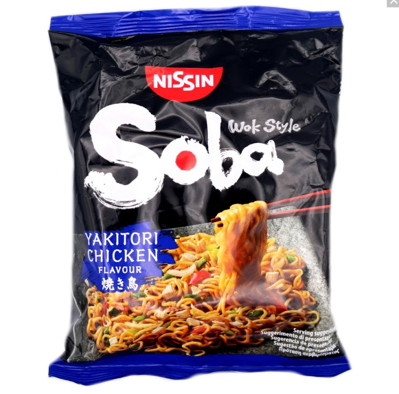 detail NISSIN Instantní Soba Nudle S Příchutí Yakitori Kuřecí 110g