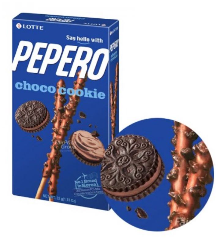 detail LOTTE PEPERO Čokoládové Sušenky Cookie 37g