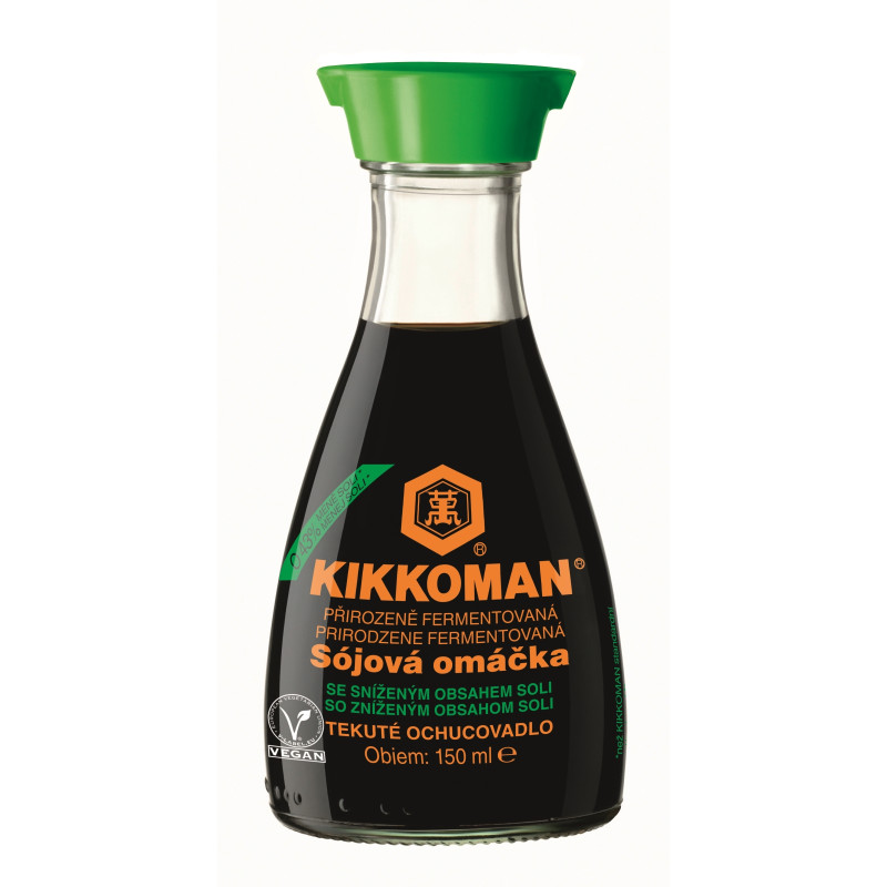 detail KIKKOMAN Sójová Omáčka Méně Soli S Dávkovačem (Zelené) 150ml