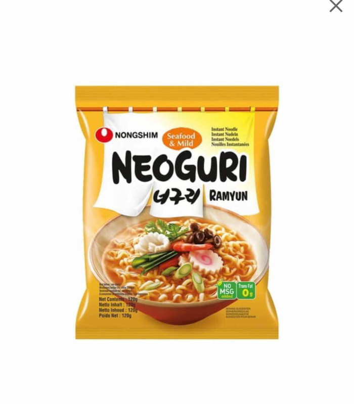 detail NONGSHIM NEOGURI Mild Instantní Nudle S Příchutí Mořské Plody 120g