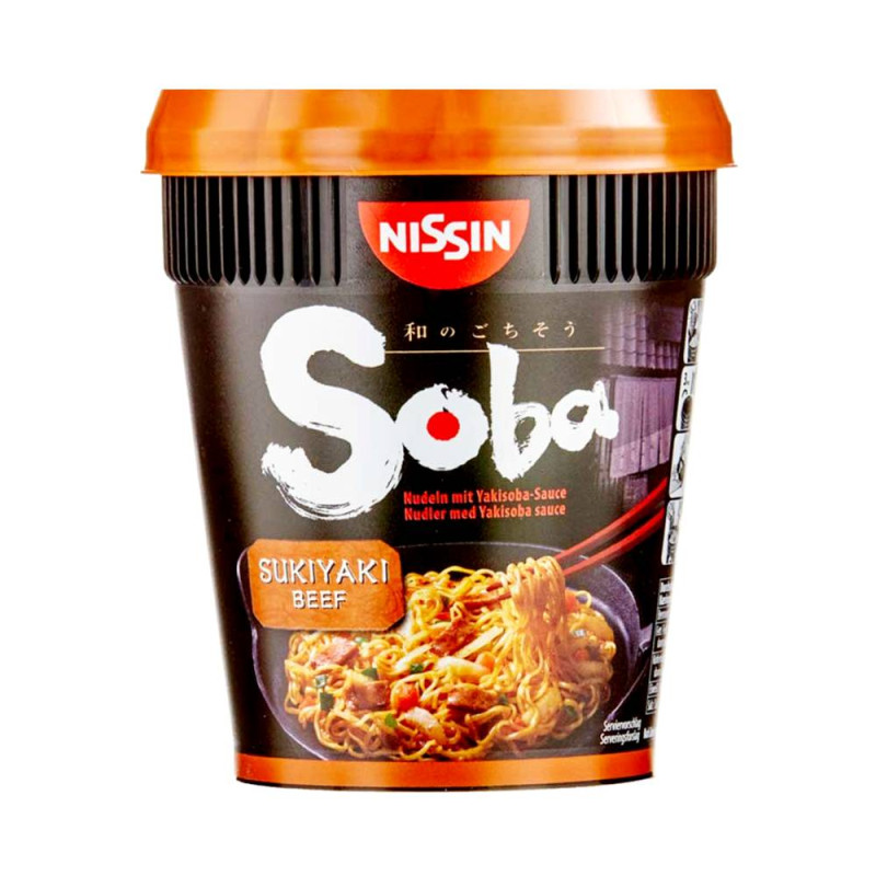 detail CUP NOODLES Soba Nudle S Příchutí Sukiyaki Hovězí 89g