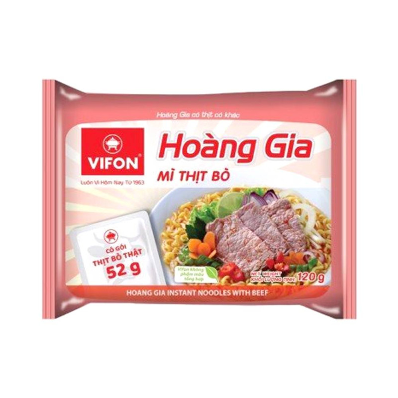 detail VIFON Hoang Gia Instantní Nudle Hovězí 120g