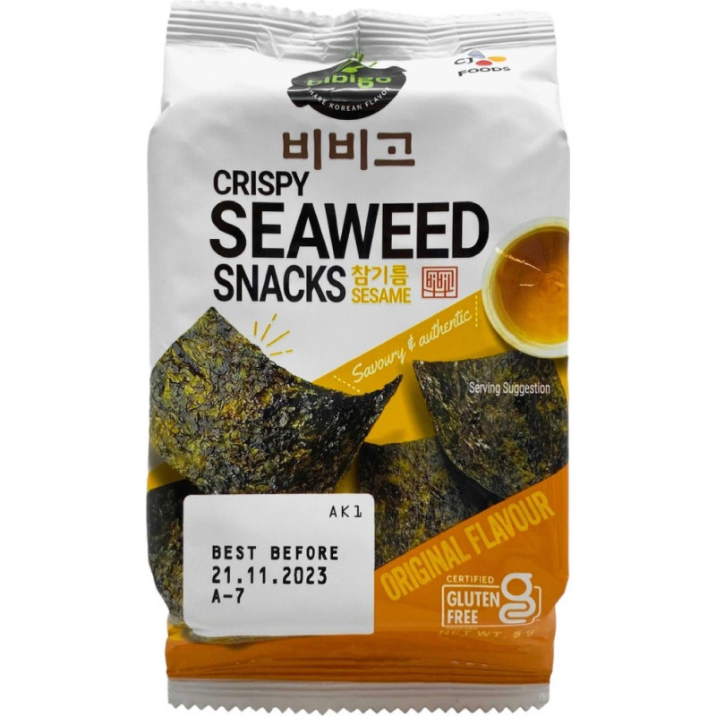 detail BIBIGO Snack Mořské Řasy S Příchutí Sezam 5g