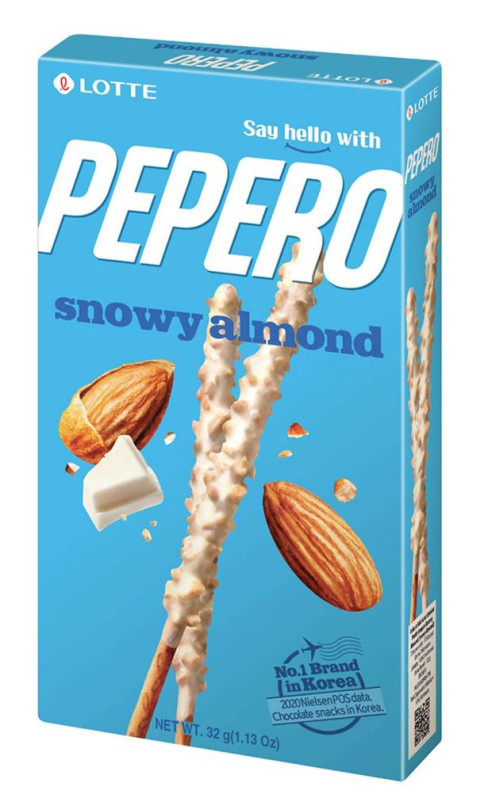 detail LOTTE PEPERO Snowy Almond 32g