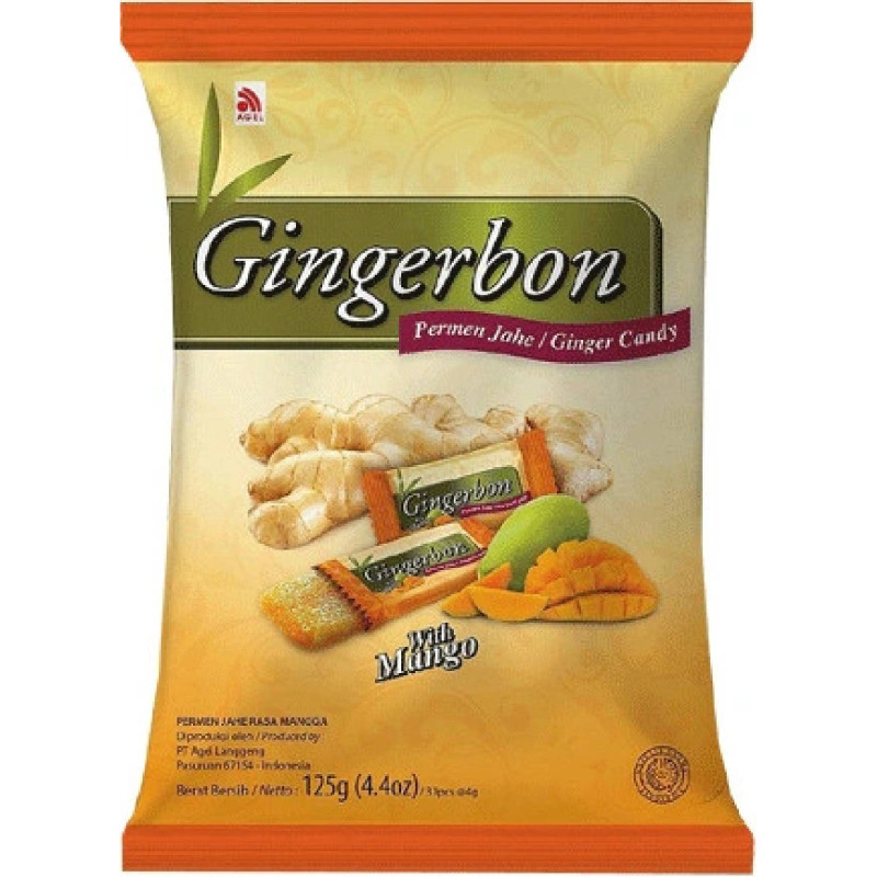 detail GINGERBON Zázvorové Bonbóny Mangové 125g