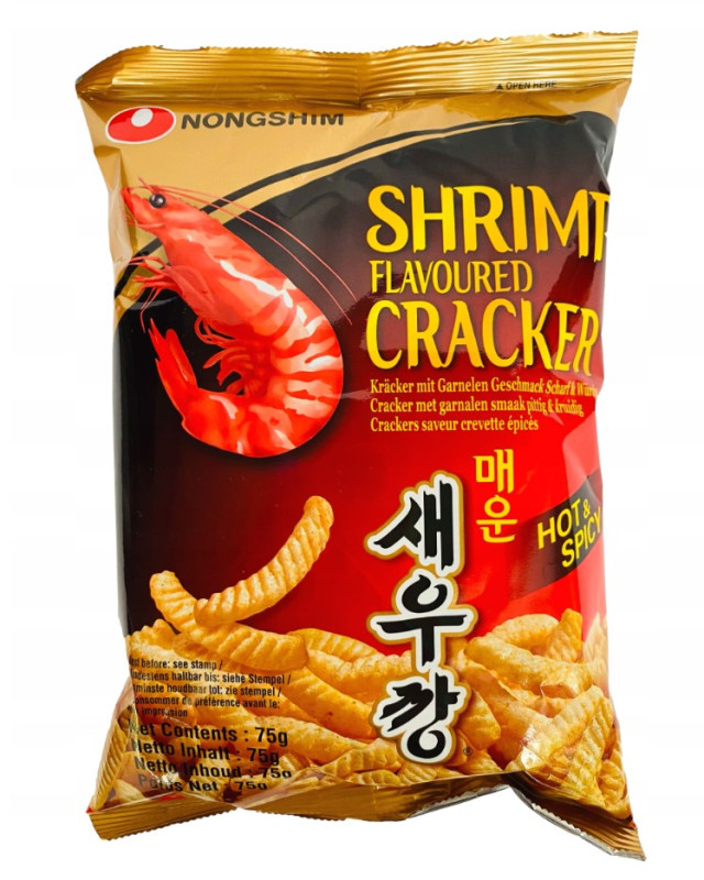 detail NONGSHIM Korejské Krevetové Chipsy (pálivé) 75g