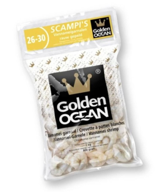 detail JULIA krevety Vannamei bez hlav, loupané 26/30 1kg