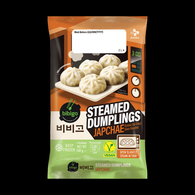 detail BIBIGO Dumping S Japchae (Skleněné Nudle) 168g
