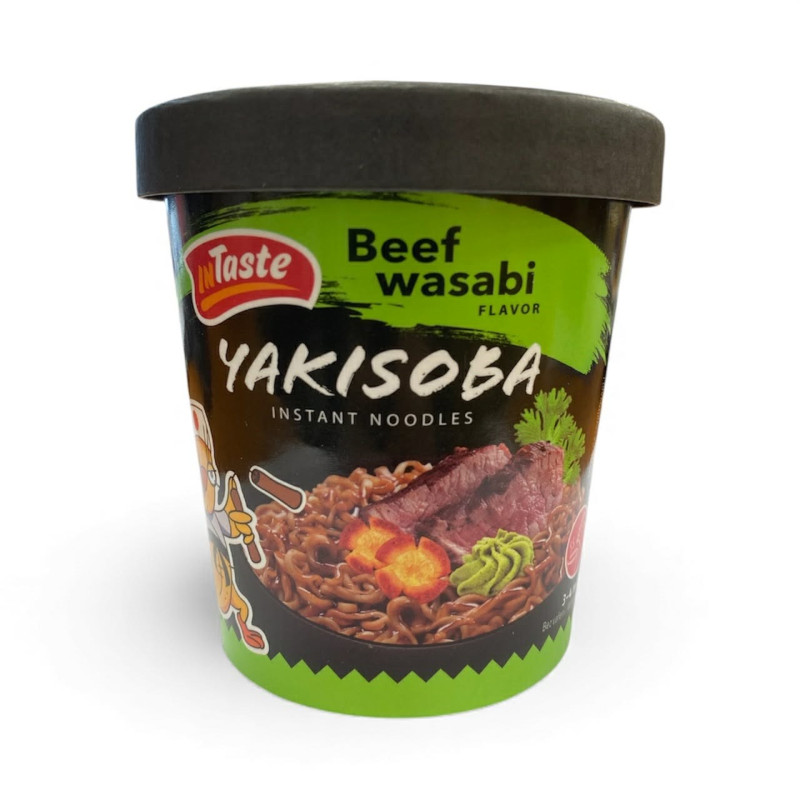 detail INTASTE Instantní Nudle Yakisoba S Příchutí Beef Wasabi 77g