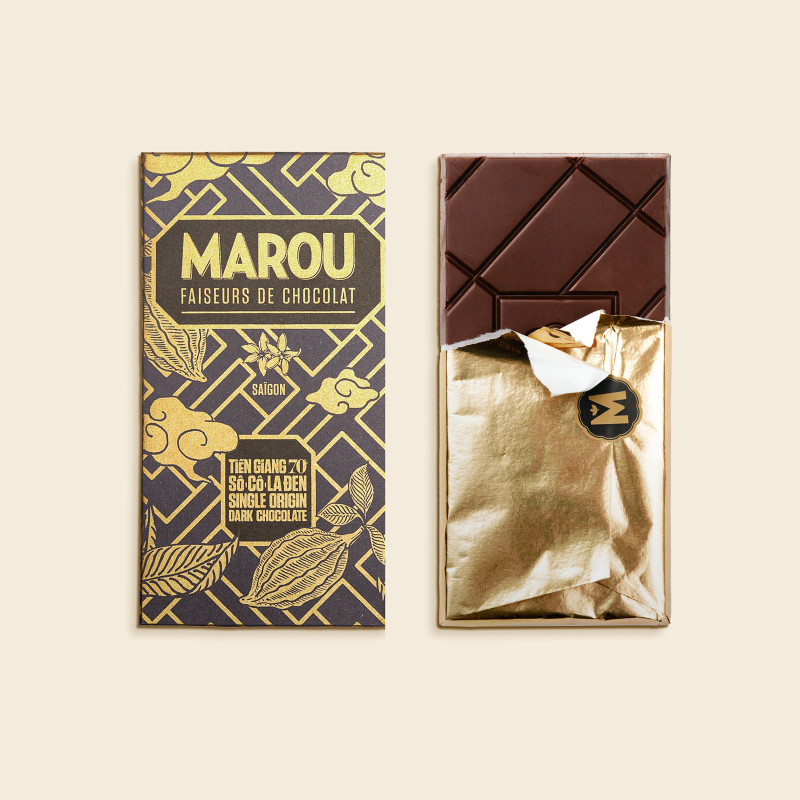 detail MAROU TIEN GIANG 70% Čokoládoládová Tyčinka 80g