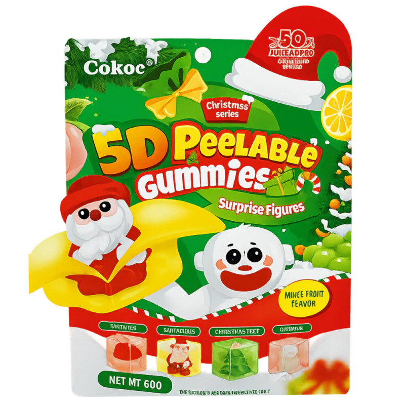 detail COKOC Gumové Bobóny S Příchutí Mixed Fruit Xmas 60g
