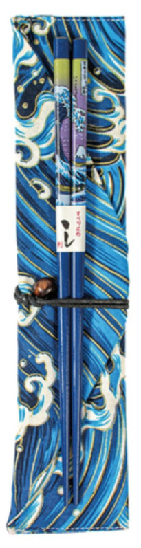 detail GOLDEN TURTLE Hůlky A Látkový Sáček (Světlé Modré) G 1ks