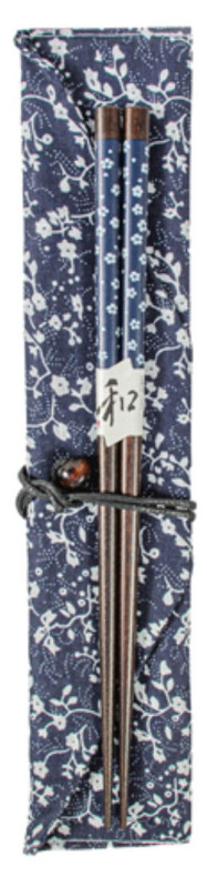 detail GOLDEN TURTLE Hůlky A Látkový Sáček (Květiny) C 1ks