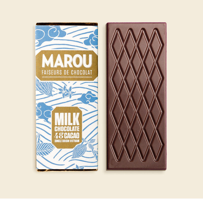 detail MAROU Mini Čokoladová Tyčinka Z Hořké Mléčné Čokolády 48% 24g